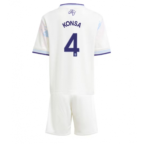 Aston Villa Ezri Konsa #4 Maglia Gara Terza Repliche 2025-26 Bambino Maniche Corte Aston Villa Ezri Konsa #4 Maglia Gara Terza Repliche 2025-26 Bambino Maniche Corte